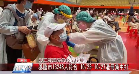第二劑莫德納疫苗接種 基隆市10/25-10/27造冊集中打
