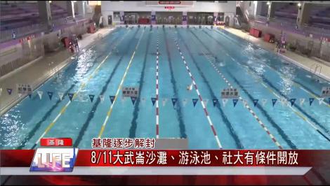 基隆逐步解封-8/11大武崙沙灘、游泳池、社大有條件開放
