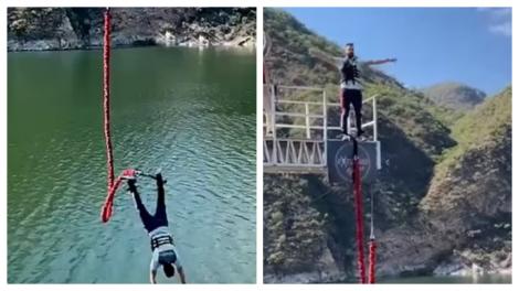 高空彈跳繩索斷裂！他攤手落下「旁觀者瘋狂尖叫」　驚悚影片曝光