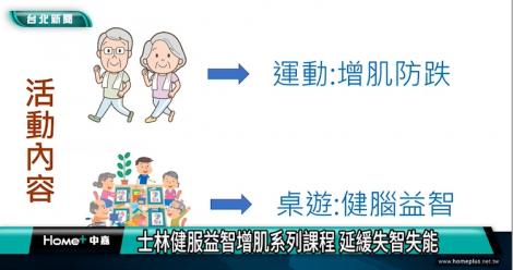 延緩失智失能 士林健服推益智增肌課程