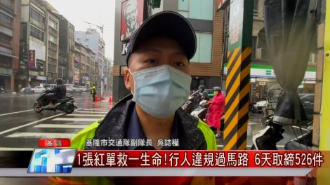基隆「護老專案」 行人違規穿越馬路 6天取締526件