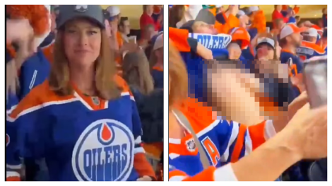 看球太嗨「露雙球」！激情女狂甩車頭燈爆紅　色情網站祭百萬獎金尋人