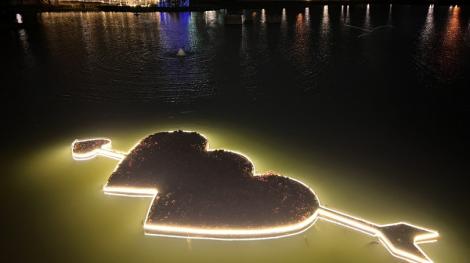 喜迎新年全城亮起來！　中市湧泉、東英公園布滿美麗燈飾