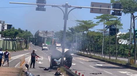 林志穎撞車遇貴人！他問「目睹火燒車」：救不救？　網答案一面倒