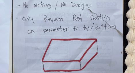 訂「紅色糖霜蛋糕」收到作品神還原！他哭笑不得　網友全笑瘋