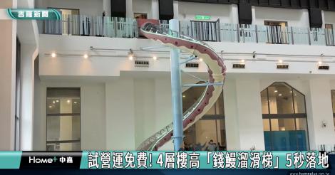 超咕溜！ 4層樓高「錢鰻溜滑梯」5秒急速落地